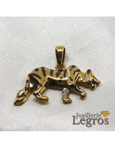 Pendentif Tigre en or jaune 18 carats shop