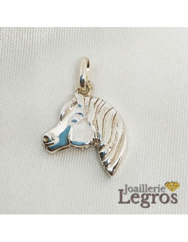 Pendentif tête de poney en argent 925 Livraison rapide