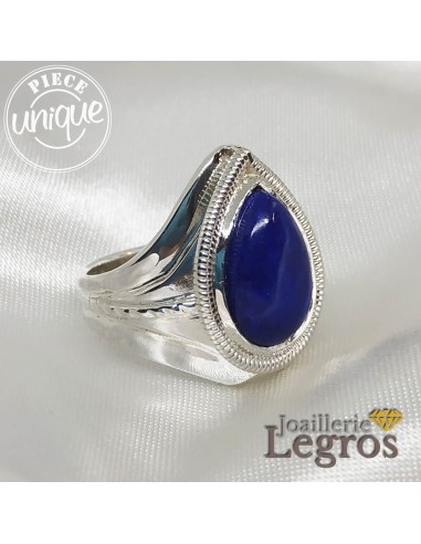 Bague Lapis Lazuli en argent 925 en linge