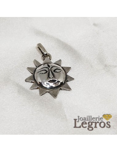 Pendentif Soleil et son visage en argent 925 du meilleur 