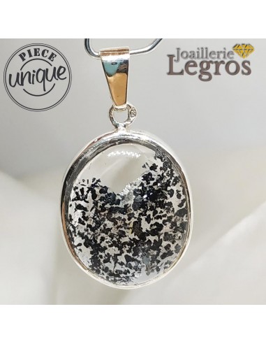 Pendentif quartz inclusions d'hématite en Argent 925 Venez acheter