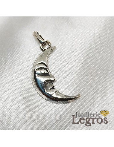 Pendentif croissant de lune argent 925 français