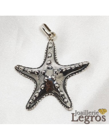 Pendentif étoile de mer argent 925 de pas cher