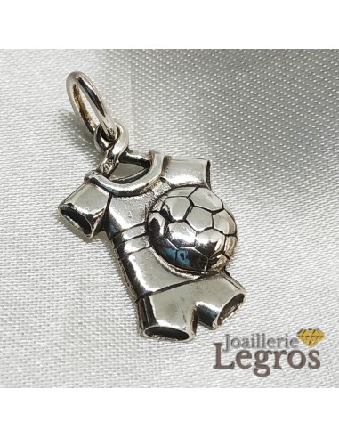 Pendentif football Maillot et ballon en Argent 925 Economisez 