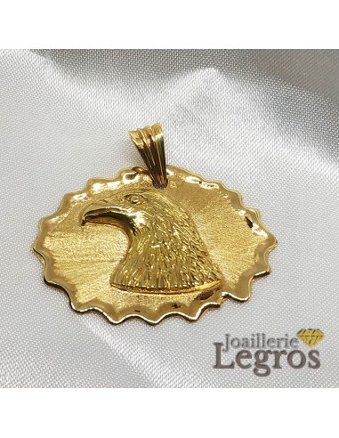 Pendentif Aigle tête d'aigle en or jaune 18 carats En savoir plus