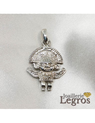 Pendentif Inca Dieu soleil en argent 925 pas cher