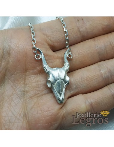 Collier tête de buffle en argent 925 Comment ça marche