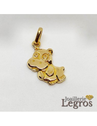 Pendentif hippopotame "hippo" enfant Or Jaune 18 carats Dans la société mordern