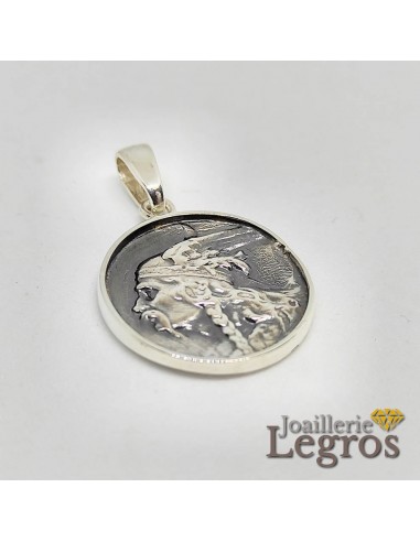 Médaille Vercingetorix Gallia Gaulois en argent 925 la chaussure