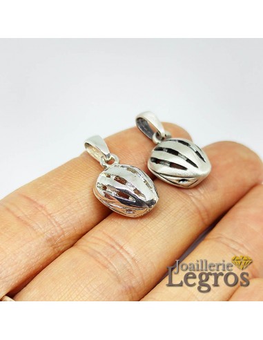 Pendentif casque de vélo en volume en argent 925 de votre