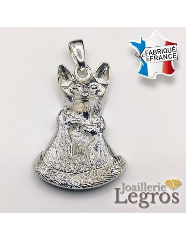 Pendentif Renard et renardeaux en argent 925 store