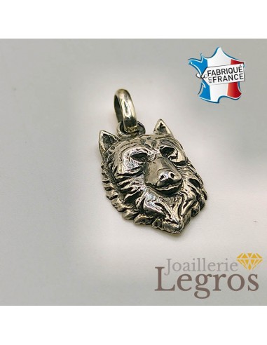 Pendentif tête de loup argent 925 prix pour 