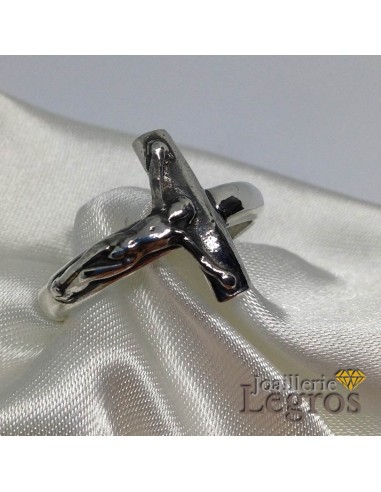 Bague Croix du Christ en argent 925 Amélioration de cerveau avec