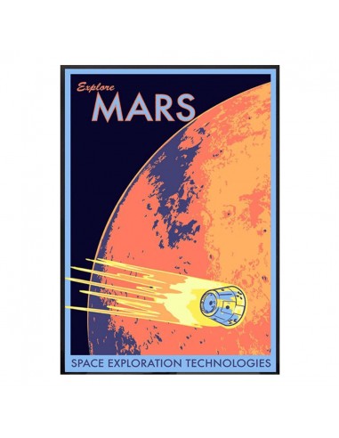 Affiche Vintage Planète Mars le concept de la Pate a emporter 