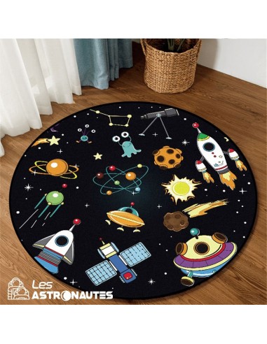 Tapis Rond Objets Célestes destockage