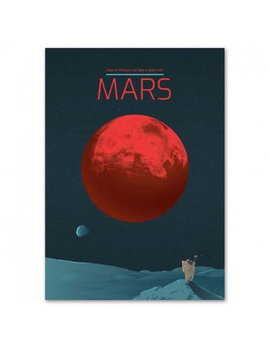 Affiche Vintage Mars Dans la société mordern