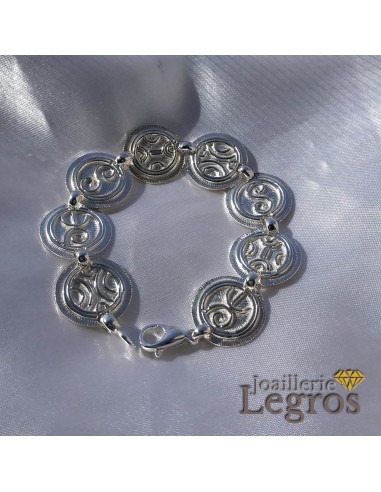 Bracelet ethnique inspiration africaine en argent 925 À commander