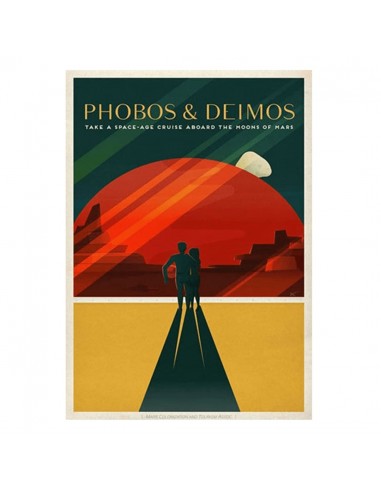 Poster Vintage Phobos et Deimos pas cheres