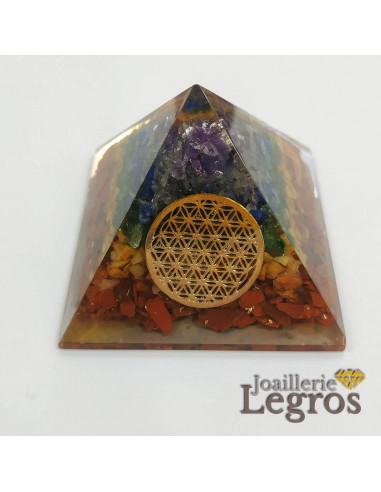 Pyramide orgonite des 7 chakras fleur de vie votre