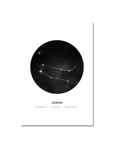 Poster Constellation Gémeaux JUSQU'A -70%! 