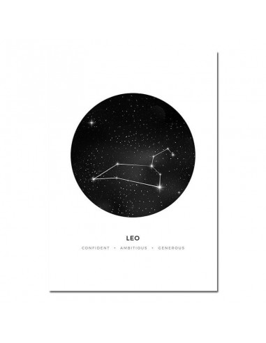 Poster Constellation Lion la chaussure