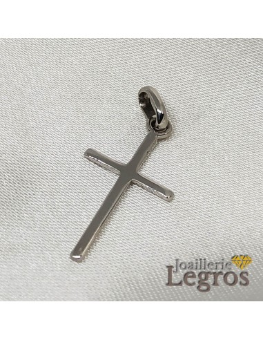 Pendentif croix or blanc 18 carats pas cher chine