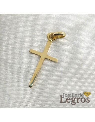 Pendentif croix Or jaune 18 carats vente chaude votre 