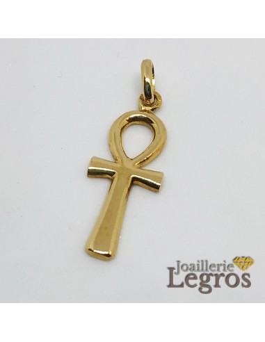 Pendentif croix de vie or jaune 18 carats - Bijou égyptien Livraison rapide