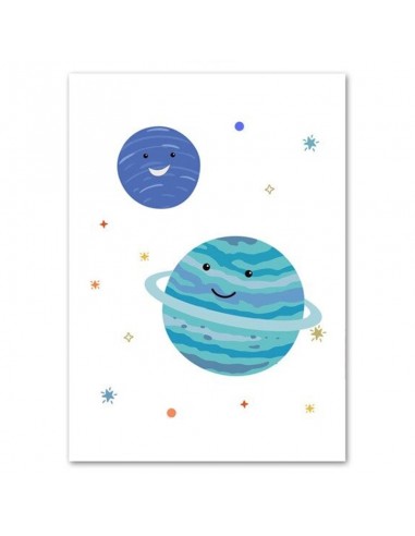 Affiche Bébé Neptune et Uranus basket pas cher