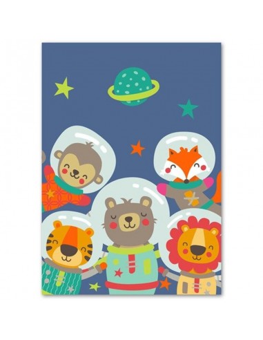 Poster Bébé Animaux Astronautes la livraison gratuite