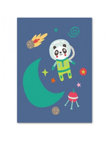 Poster Bébé Panda Astronaute les ctes