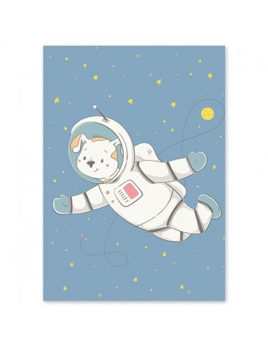 Poster Enfant Chien Astronaute basket pas cher