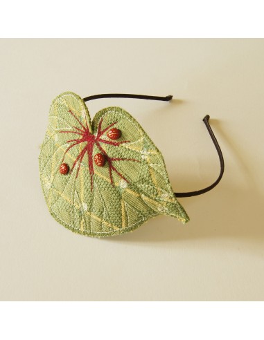 Fiber Art Begonia Leaf Headband Botanical Fascinator est présent 