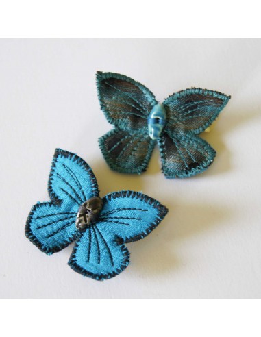 Hair Clips Blue Silk Butterflies Woodland Accessory Dans la société mordern