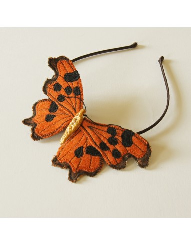 Comma Butterfly Headband Fascinator Orange and Brown les ctes