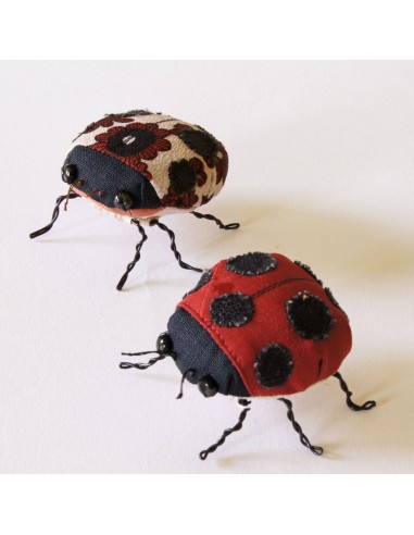 Ladybird Ladybug Beetle vintage silk soft sculpture sélection de produits