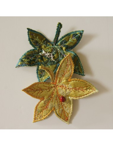 Textile Sweetgum Leaves Hair Clips Découvrez la collection