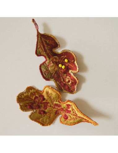 Oak Leaf Hair Clips Autumn Botanical Accessory Economisez 