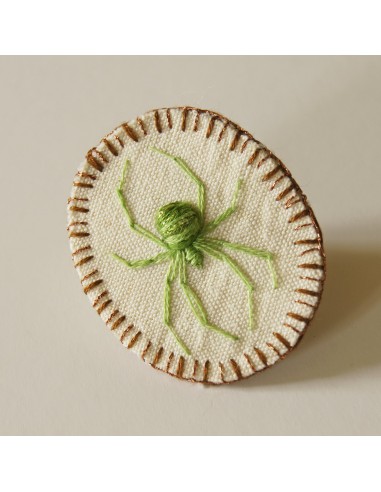 Embroidered Spider Brooch Pin Arachnophile Jewelry 2 - 3 jours ouvrés.